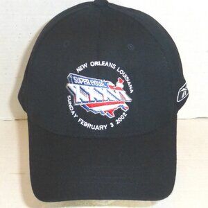 Reebok Super Bowl XXXVI New Orleans Louisiana 2002 Flex Fit Hat Black